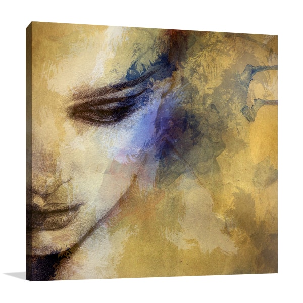 Woman Face Wall Art Print Contemporary Paintings For Sale